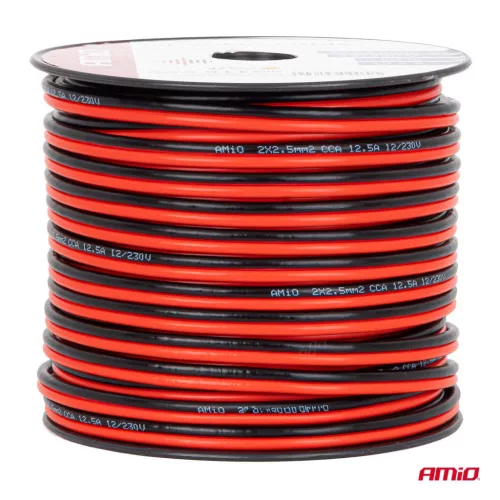 AMiO CCA kábel 2x2.5mm2 50m 12.5A (04460)