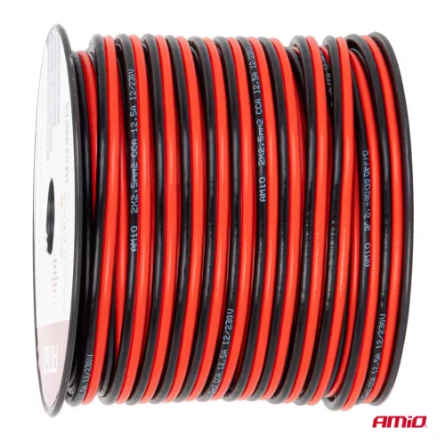 AMiO CCA kábel 2x2.5mm2 50m 12.5A (04460)