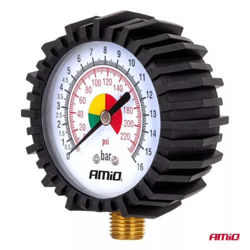 AMiO mechanikus nyomásmérő gumi 16 bar (04467)