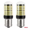 AMiO CANBUS LED izzó, BA15s (1156), P21W/R10W/R5W, 144 SMD 3030, 12/24 V (04473)