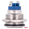 AMiO kerek acélkapcsoló ON/OFF 19mm 5A 12/230V (04474)