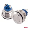 AMiO kerek acélkapcsoló ON/OFF 19mm 5A 12/230V (04474)