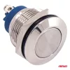 AMiO kerek acélkapcsoló ON/OFF 19mm 5A 12/230V (04474)