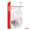 AMiO kerek acélkapcsoló ON/OFF 19mm 5A 12/230V (04474)