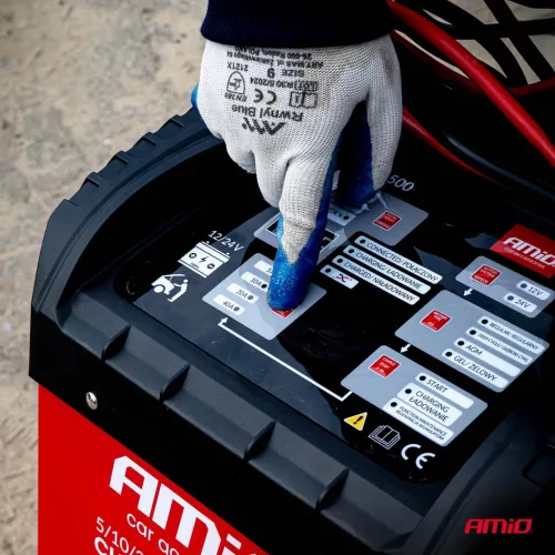 AMiO akkumulátortöltő indításrásegítéssel max. 40A, 12V, 24V, indítóáram 300A, (04500)