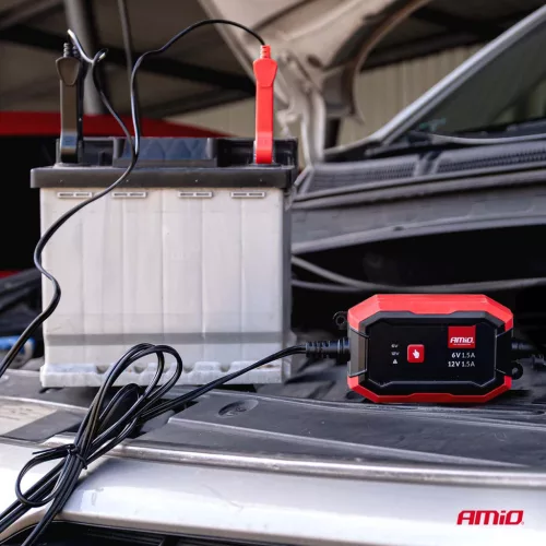 AMiO digitális akkumulátortöltő AGM GEL STD LiFePo4 max. 1,5A 6/12V (04526)