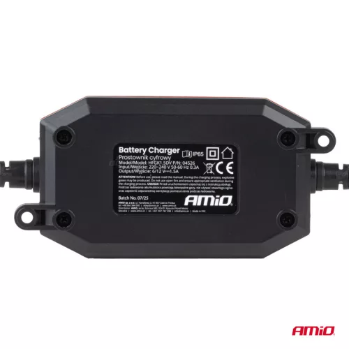 AMiO digitális akkumulátortöltő AGM GEL STD LiFePo4 max. 1,5A 6/12V (04526)