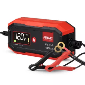   AMiO digitális akkumulátortöltő AGM GEL STD LiFePo4 max. 5A 6/12V PRO (04527)