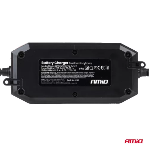 AMiO digitális akkumulátortöltő AGM GEL STD LiFePo4 max. 5A 6/12V PRO (04527)