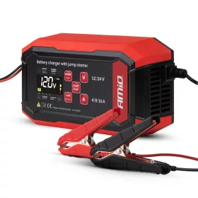   AMiO digitális akkumulátortöltő BOOST AGM GEL STD LiFePo4 max. 16A 12/24V PRO (04529)
