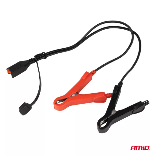 AMiO digitális akkumulátortöltő AGM GEL STD LiFePo4 max. 4A 6/12V PRO kampó (04531)