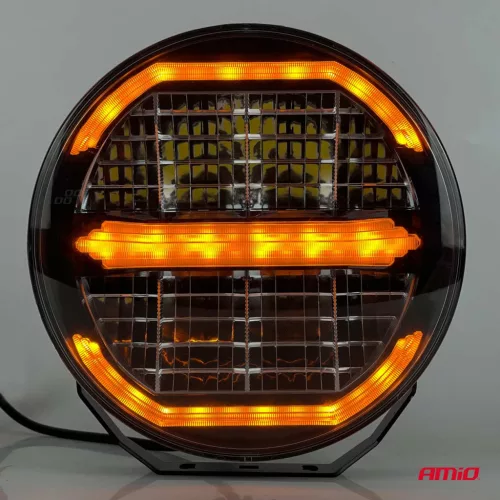 AMiO LED-es távolsági fényszóró helyzetjelzővel 112W 12V 24V (04534)