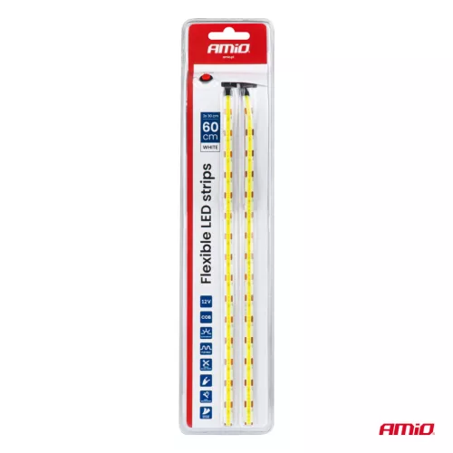 AMiO rugalmas COB LED-szalagok, fehér 2x30 cm 12 V (04569)