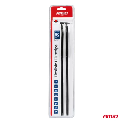 AMiO rugalmas COB LED-es oldalsó fénycsíkok fehér 2x30cm 12V (04575)