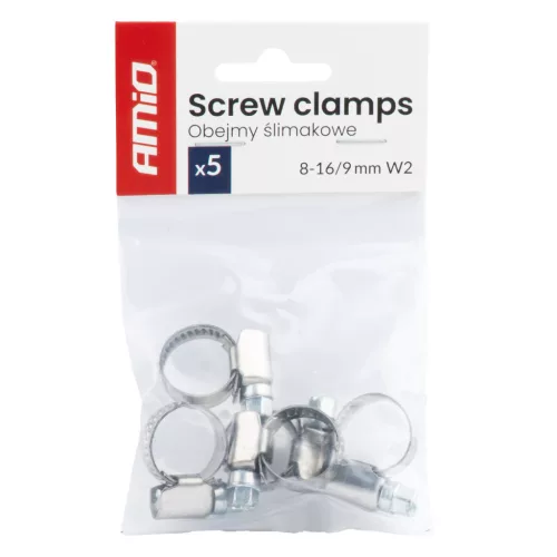 AMiO csavaros tömlőbilincs 5 db 8–16 mm /9 mm W2 (04580)