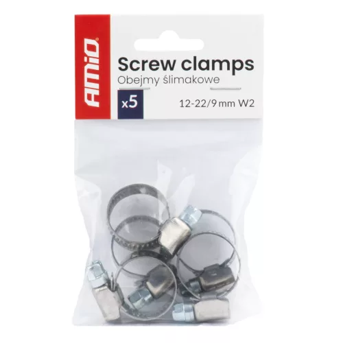 AMiO csavaros tömlőbilincs 5 db 12–22 mm/9 mm W2 (04581)