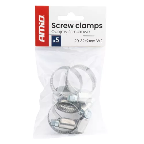 AMiO csavaros tömlőbilincs 5 db 20–32 mm/9 mm W2 (04583)