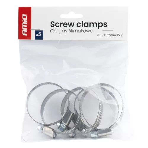 AMiO csavaros tömlőbilincs 5 db 32-50mm/9mm W2 (04587)