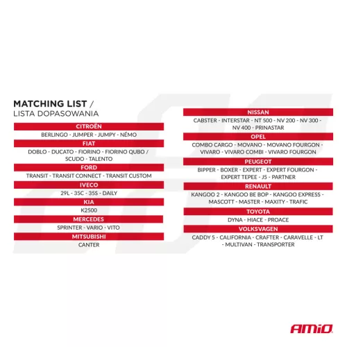 AMiO univerzális furgonüléshuzat-készlet SC-01 (04601)
