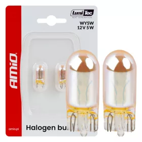   AMiO halogénizzók WY5W 12V5W LumiTec borostyánsárga króm 2 db (04626)