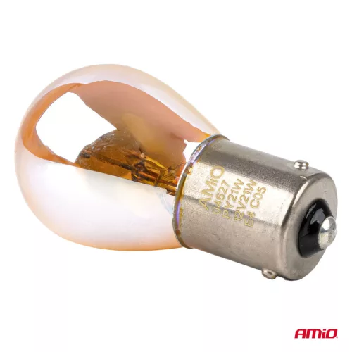 AMiO halogénizzók PY21W 12V21W BAU15S LumiTec borostyánsárga króm 2 db (04627)