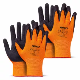   AMiO PE Latex habbevonatos munkavédelmi kesztyű 4 db méret 8 (2 pár), (04639)