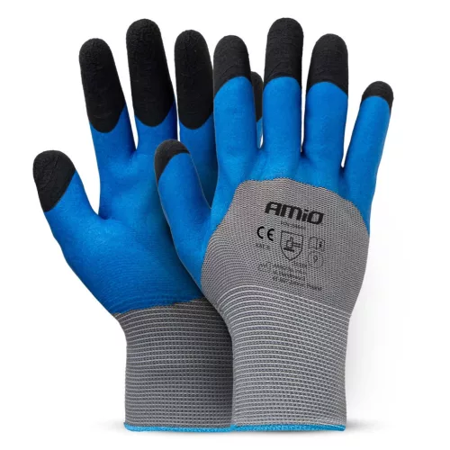 AMiO PE Latex 3/4 habbevonatos munkavédelmi kesztyű 4 db méret 9 (2 pár), 3131X (04644)