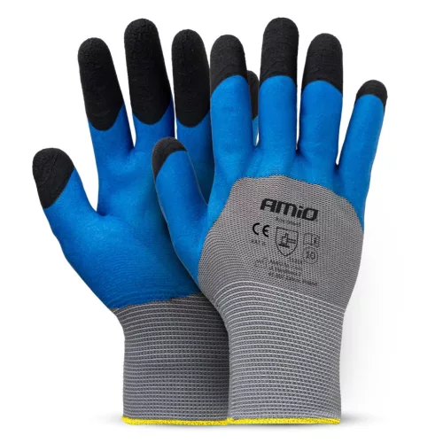 AMiO PE Latex 3/4 habbevonatos munkavédelmi kesztyű 4 db méret 10 (2 pár), 3131X (04645)