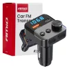 AMiO autós FM-transzmitter 1×USB-A 1×USB-C 12V 24V (04647)