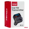 AMiO autós FM-transzmitter 1×USB-A 1×USB-C 12V 24V (04647)