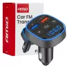 AMiO autós FM-transzmitter 2×USB-A 12V 24V (04648)