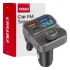 AMiO autós FM-transzmitter 2×USB-A 1×USB 12V 24V (04649)