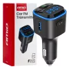 AMiO autós FM-transzmitter 1×USB-A 2×USB-C 12V 24V (04651)