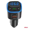 AMiO autós FM-transzmitter 1×USB-A 2×USB-C 12V 24V (04651)
