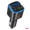 AMiO autós FM-transzmitter 1×USB-A 2×USB-C 12V 24V (04651)