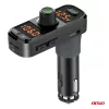 AMiO autós FM-transzmitter 2×USB-A 1×USB-C mircoSD 12V 24V (04653)