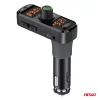 AMiO autós FM-transzmitter 2×USB-A 1×USB-C mircoSD 12V 24V (04653)