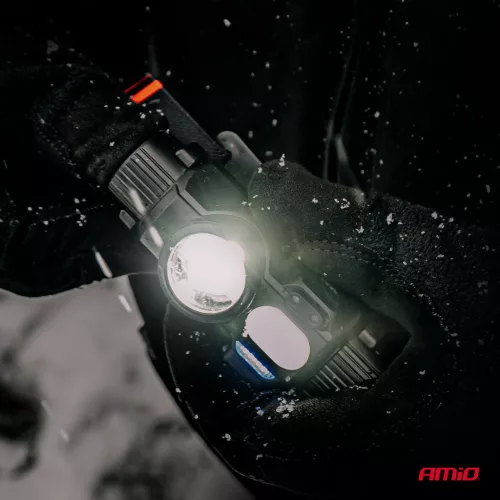 AMiO LED-es fejlámpa XPG+COB 1200mAh (BATT) (04662)