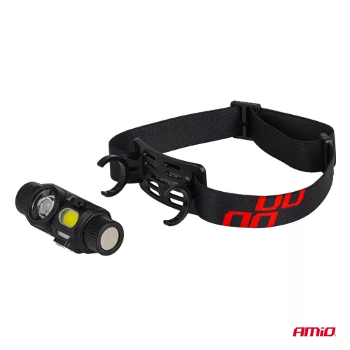 AMiO LED-es fejlámpa XPG+COB 1200mAh (BATT) (04662)