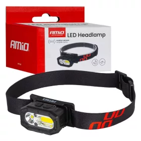 AMiO LED-es fejlámpa XPG+COB 1000mAh (BATT) (04663)