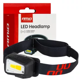 AMiO LED-es fejlámpa COB 1800mAh (BATT) (04666)