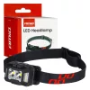 AMiO LED-es fejlámpa 2xXPG+10SMD 1800mAh SUPER BRIGHT (BATT) (04668)