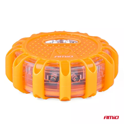 AMiO LED-es biztonsági jelzőlámpák 12SMD+3SMD 10 db piros (04672)