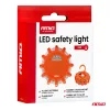 AMiO LED-es biztonsági jelzőlámpa 12SMD+3SMD 650mAh (BATT) piros (04673)