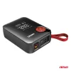 AMiO hordozható mini 4 az 1-ben indításrásegítő/LED/légkompresszor/Powerbank 12V 7,2Ah 600A PRO (04675)