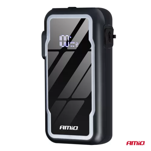 AMiO hordozható 3 az 1-ben indításrásegítő/LED/Powerbank 12V 12Ah 1600A (04678)