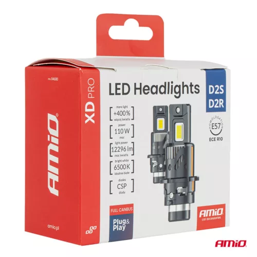 AMiO LED fényszóróizzók XD PRO D2S D2R FULL CANBUS (04680)