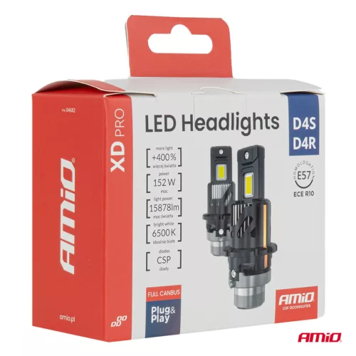 AMiO LED fényszóróizzók XD PRO D4S D4R FULL CANBUS (04682)