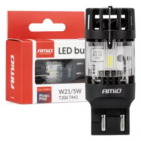   AMiO LED izzó LumiTec T20D 7443 W21/5W 12V FULL CANBUS fehér 1 db (04687)