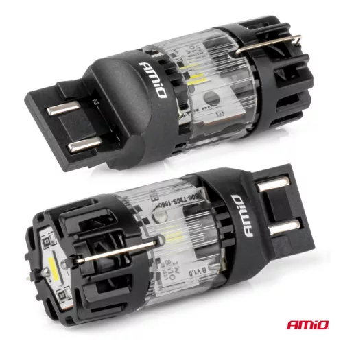 AMiO LED izzó LumiTec T20D 7443 W21/5W 12V FULL CANBUS fehér 1 db (04687)
